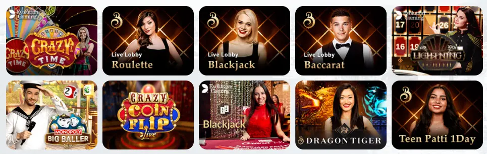Jeux de casino en direct CAZ WIN CASINO