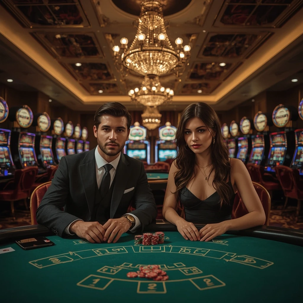 Deux joueurs de poker au Caz Win Casino